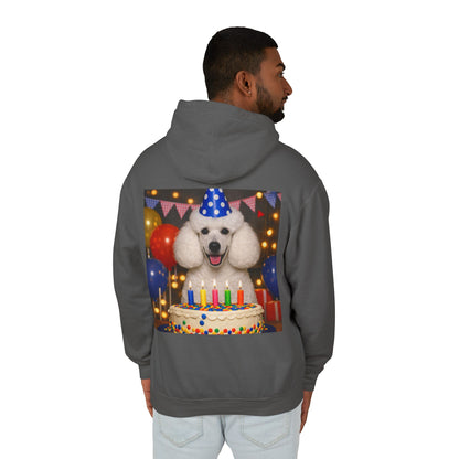 Birthday Buddy Poodle Unisex Lightweight Hoodie