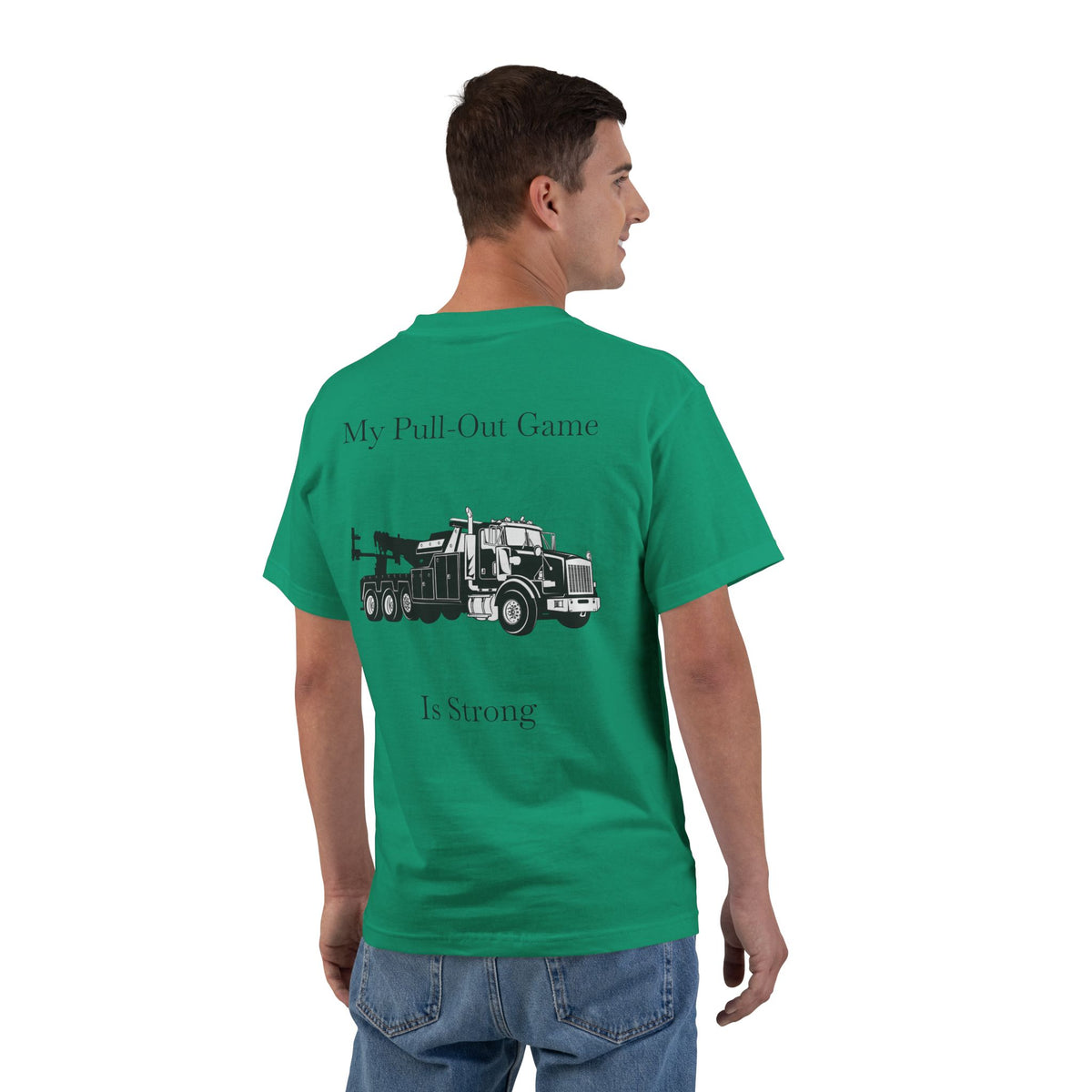 Pull Out Heavy Tow Truck Men's Short-Sleeve Crewneck Tee