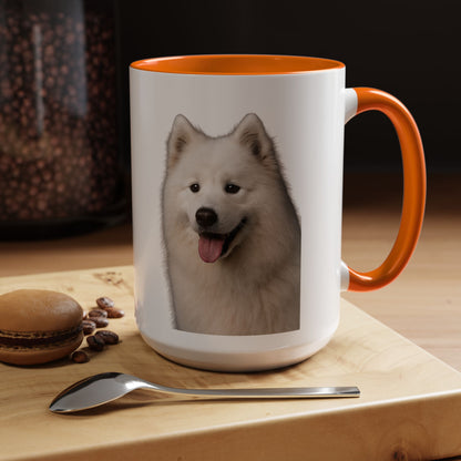 Samoyed Head 2-Tone Coffee Mug