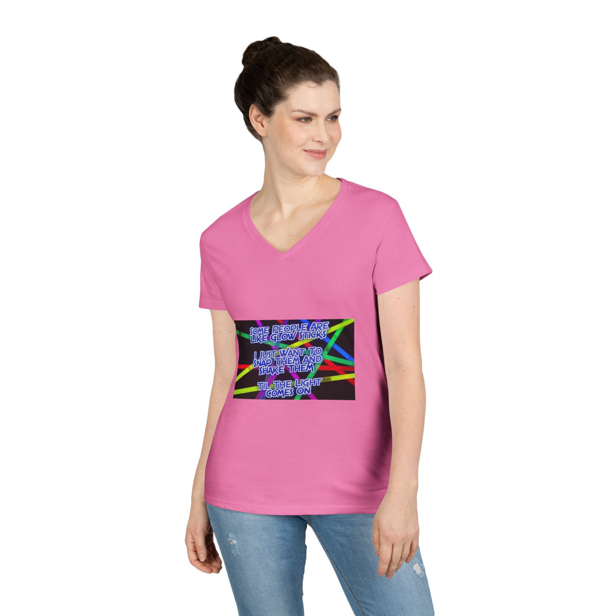 Glow Sticks Women's V-Neck Tee