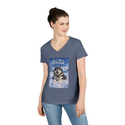 Snow Much Attitude Women's V-Neck Tee