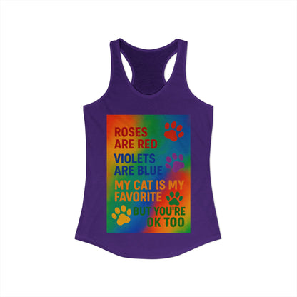 Roses Are Red Cat Women's Racerback Tank