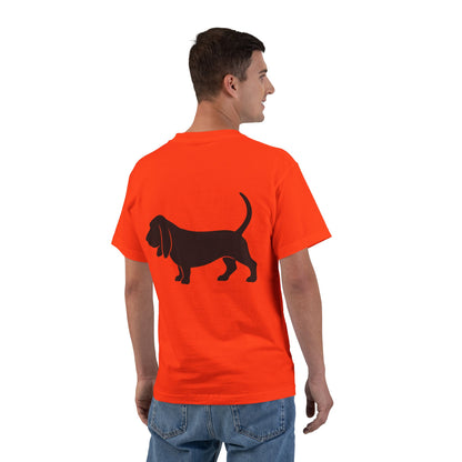 Basset Silhouette Men's Short-Sleeve Crewneck Tee
