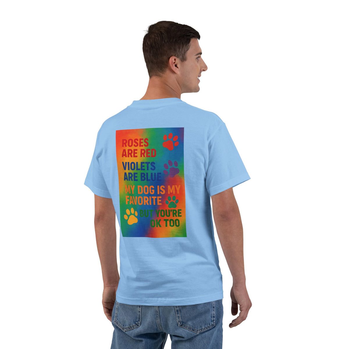 Roses Are Red Dog Men's Short-Sleeve Crewneck Tee