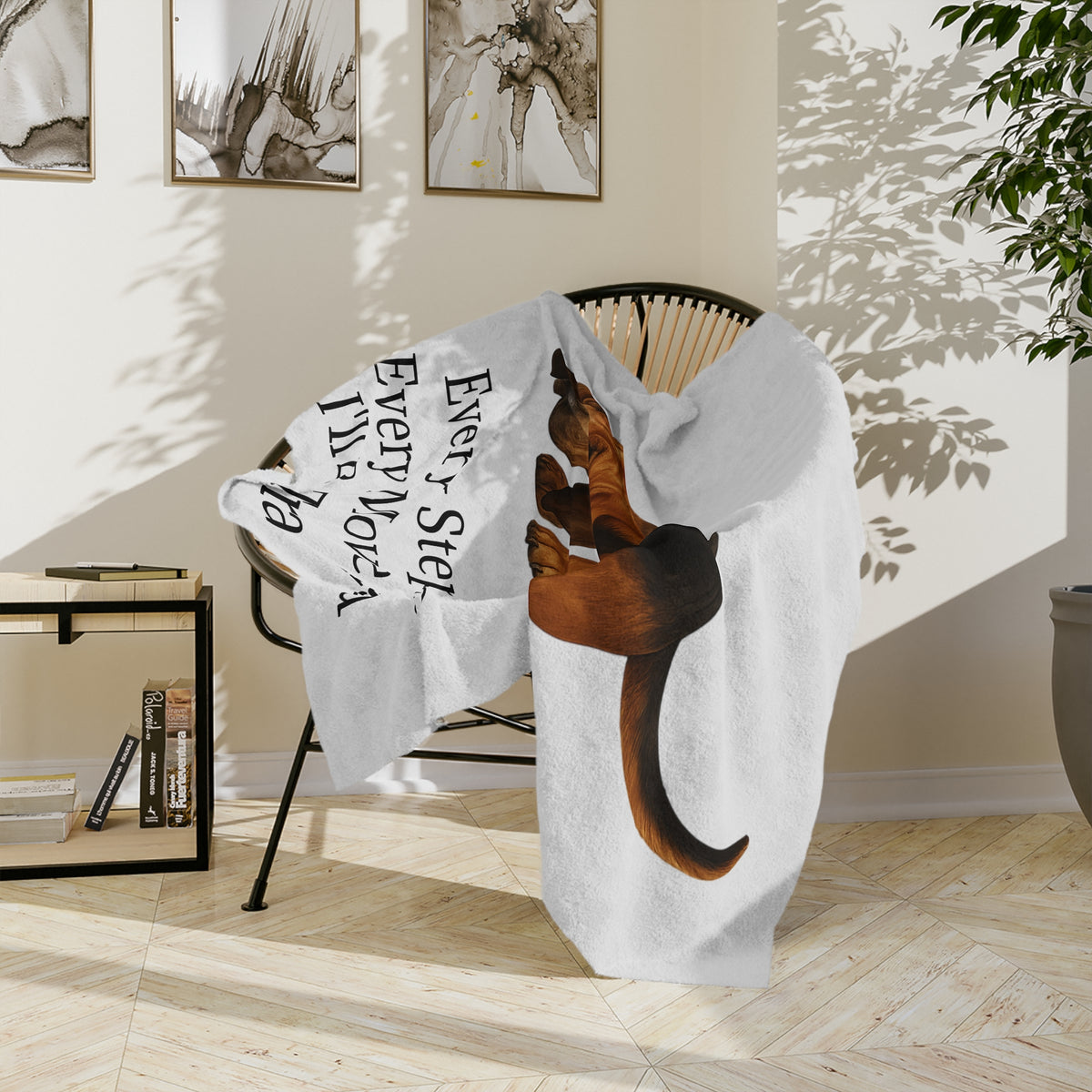 Tracking You Velveteen Microfiber Blanket