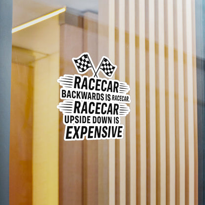 Racecar Backwards Vinyl Decal