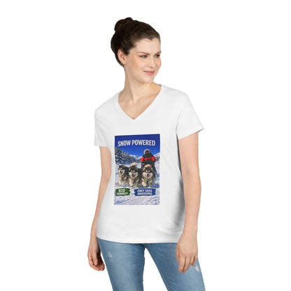 Snow Powered Women's V-Neck Tee