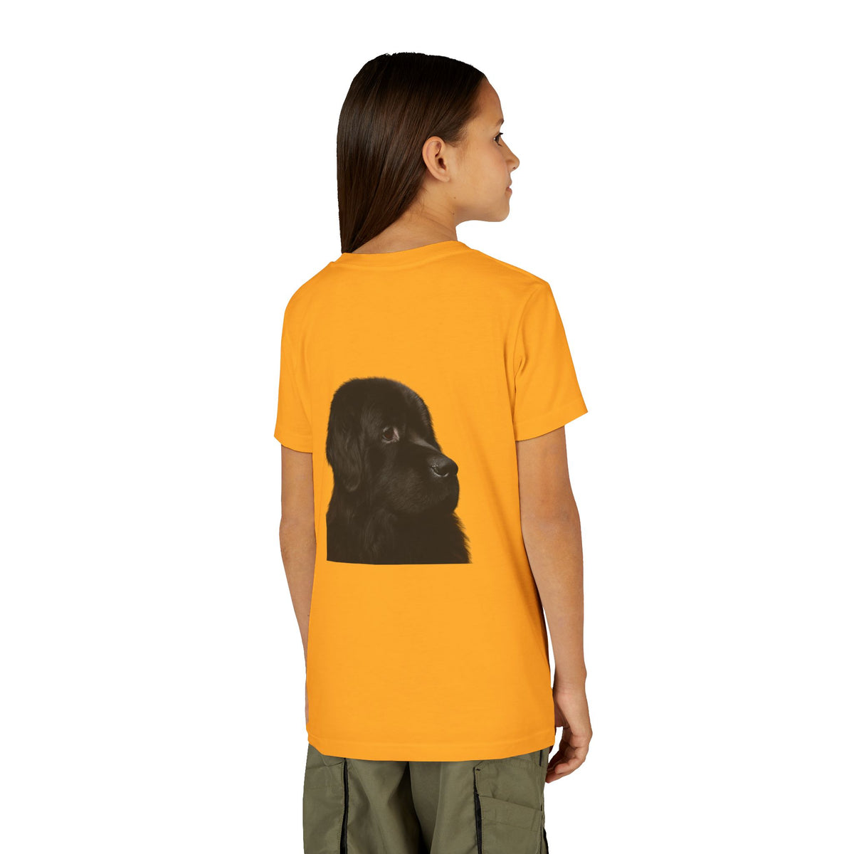 Newfie Head Youth Unisex Short Sleeve Crewneck Tee