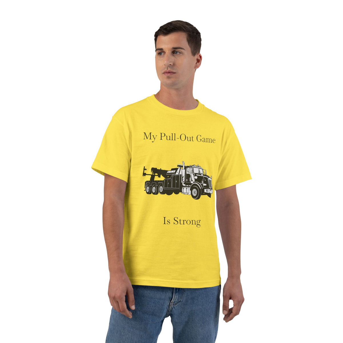 Pull Out Heavy Tow Truck Men's Short-Sleeve Crewneck Tee