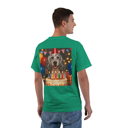Birthday Buddy English Setter Men's Short-Sleeve Crewneck Tee
