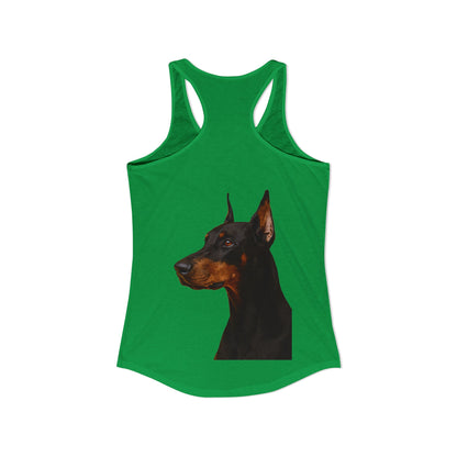 Doberman Head Women's Racerback Tank
