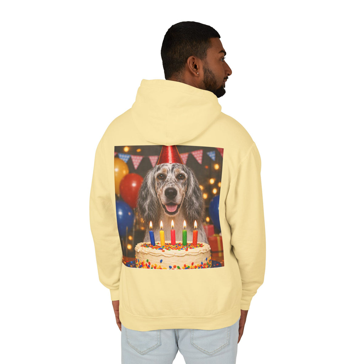 Birthday Buddy English Setter Unisex Lightweight Hoodie