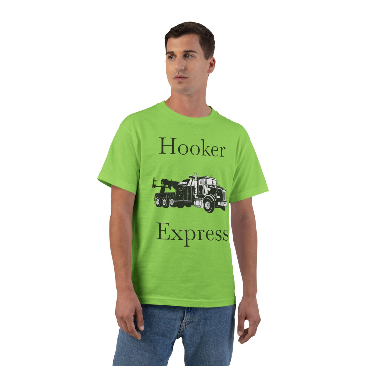 H**ker Express Heavy Tow Truck Men's Short-Sleeve Crewneck Tee