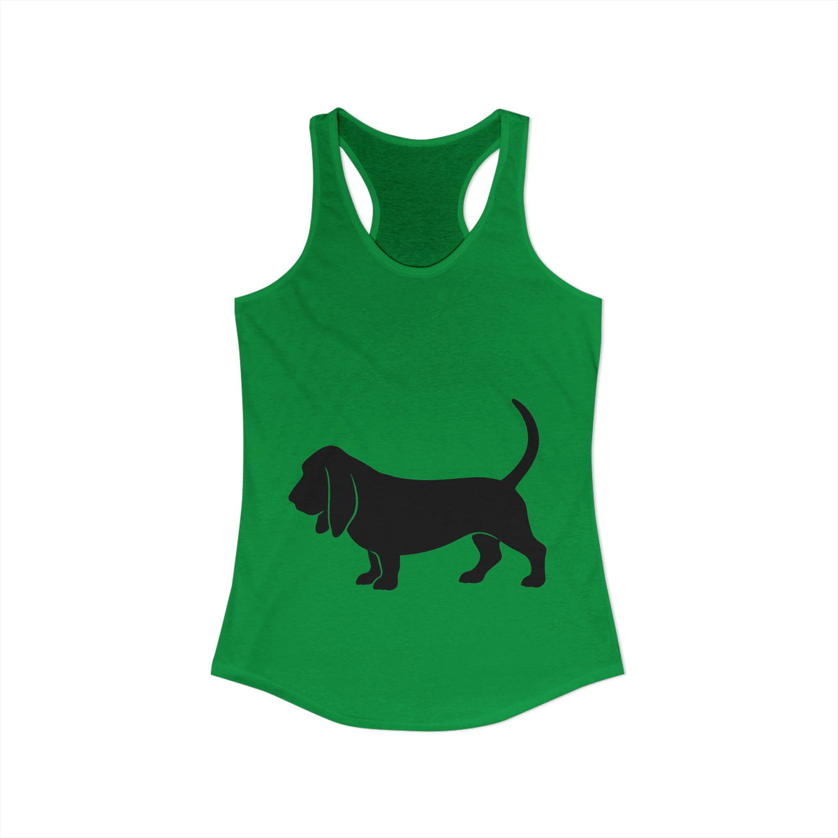 Basset Silhouette Women's Racerback Tank