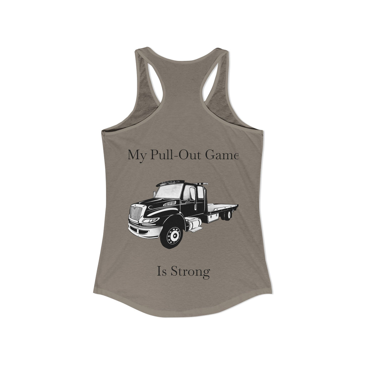Pull Out Flatbed Tow Truck Women's Racerback Tank