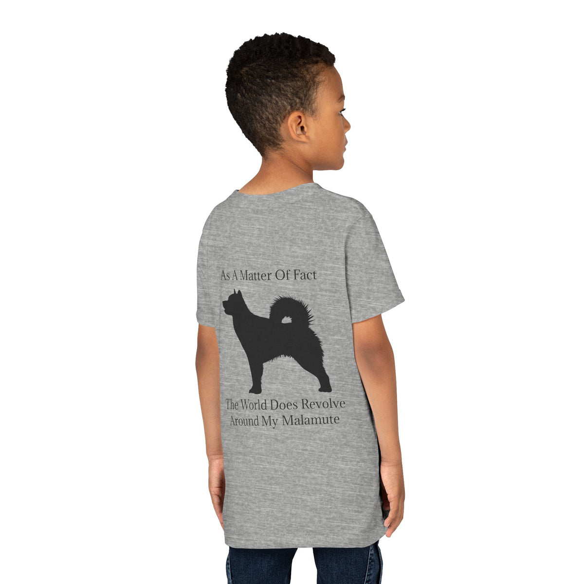 Matter Of Fact Malamute Youth Unisex Short Sleeve Crewneck Tee