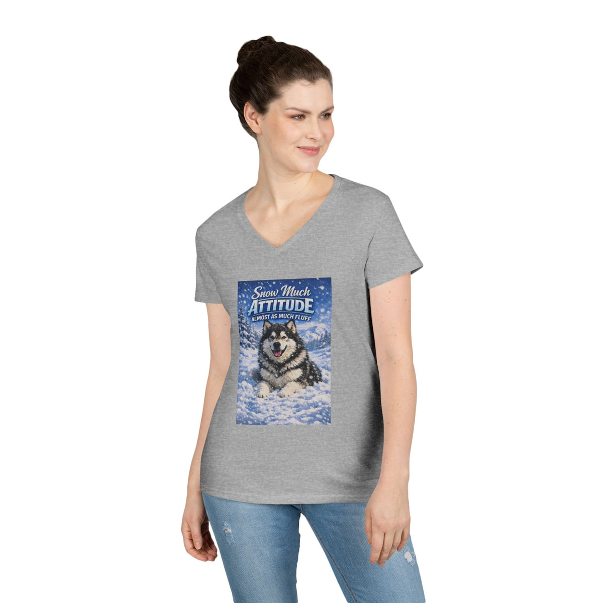 Snow Much Attitude Women's V-Neck Tee