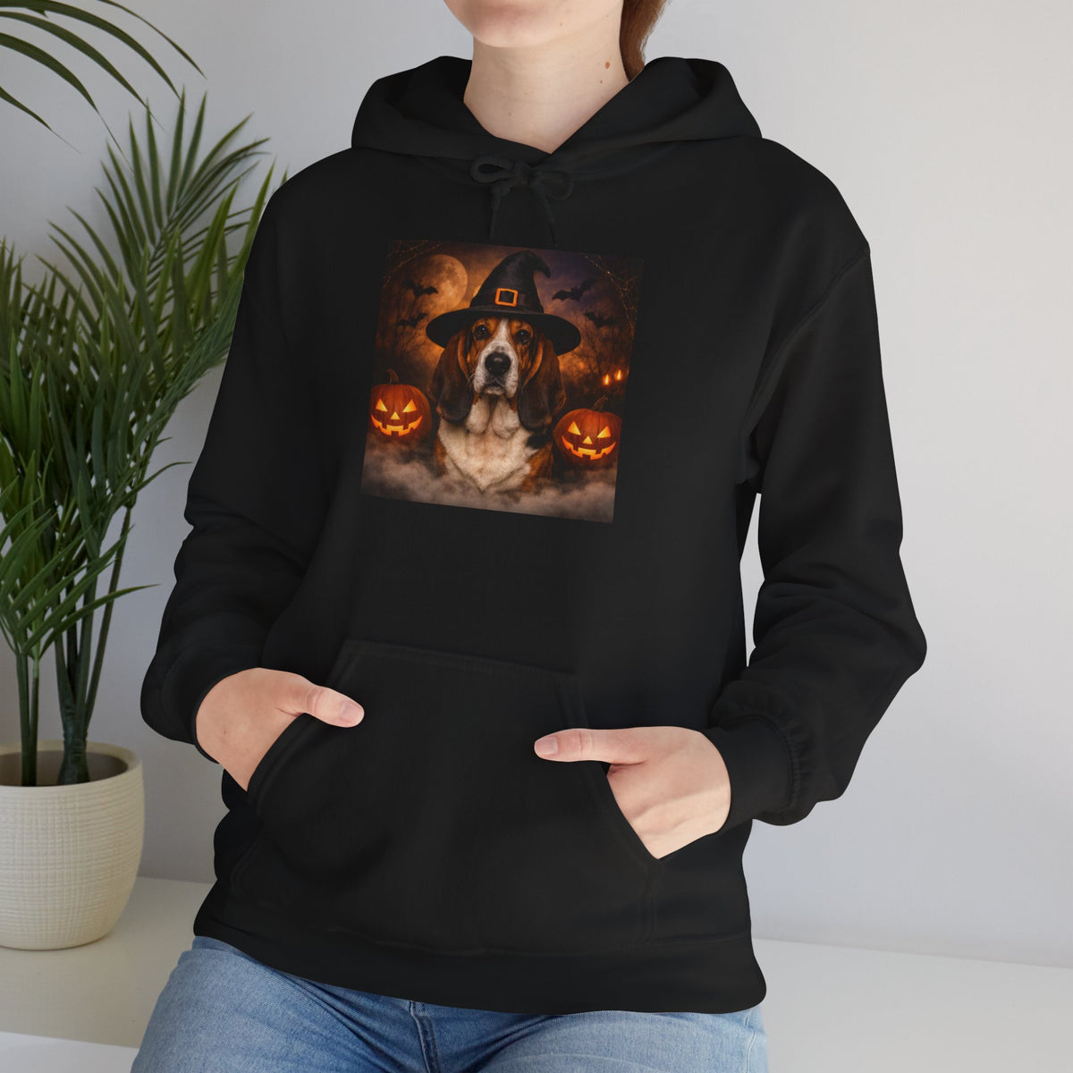 Witch Hat Pack Basset Unisex Hoodie