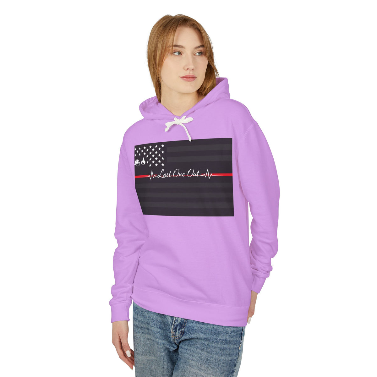 Thin Red Line Unisex Lightweight Hoodie