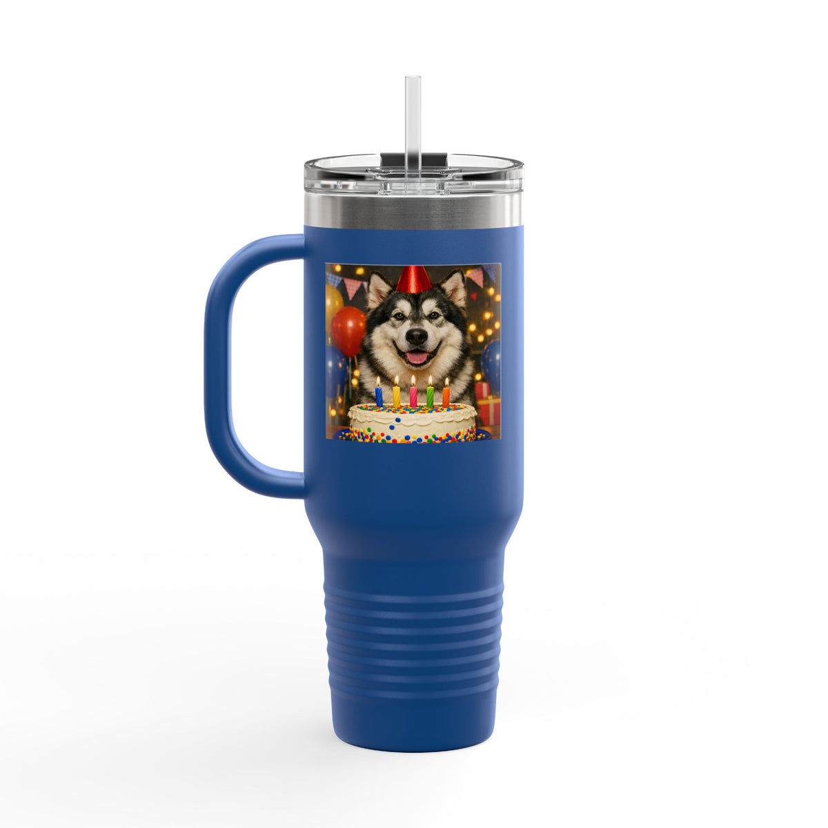 Birthday Buddy Malamute Insulated Travel Mug