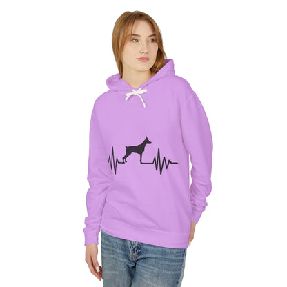 My Heart Beats For Dobermans Unisex Lightweight Hoodie