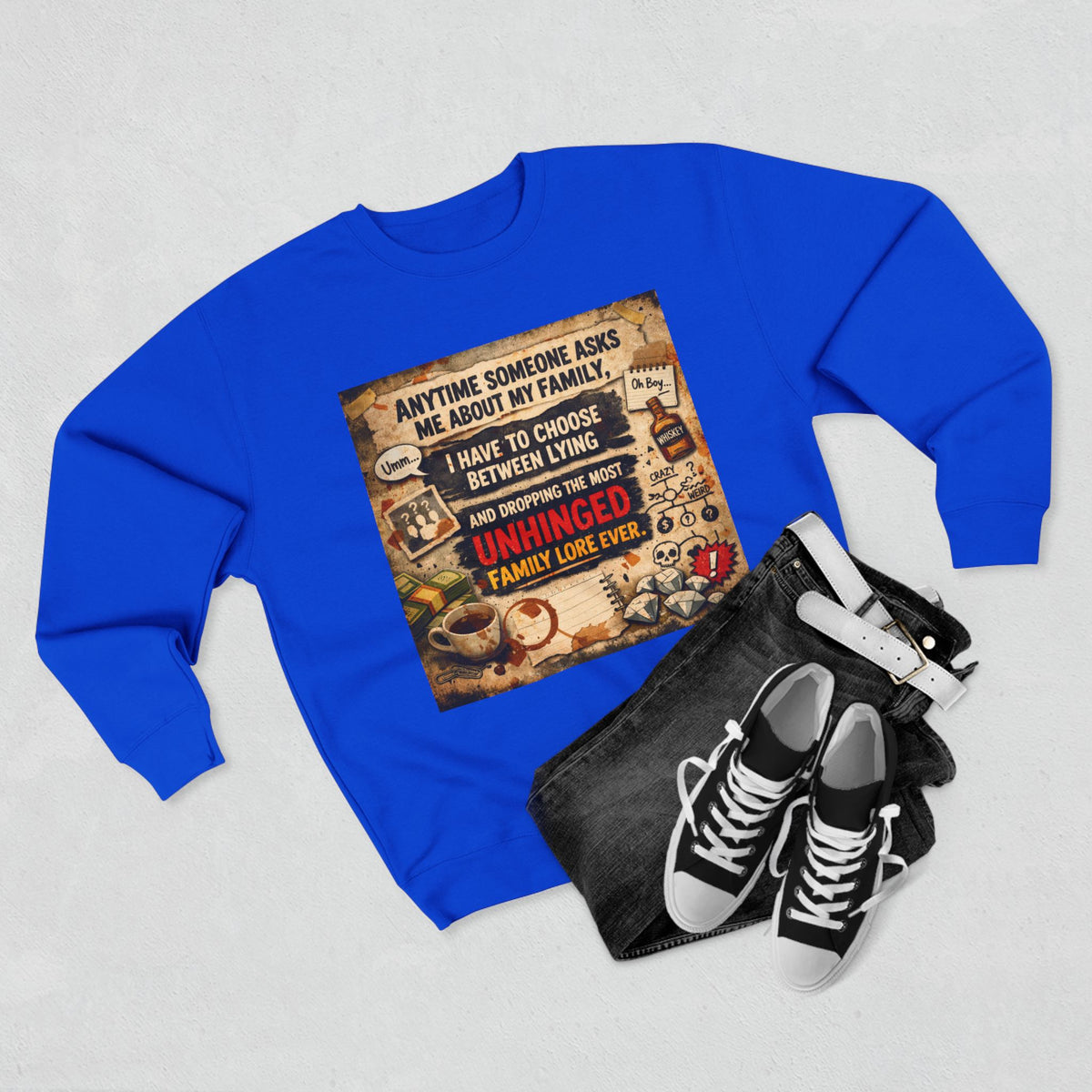 Unhinged Family Unisex Crewneck Sweatshirt
