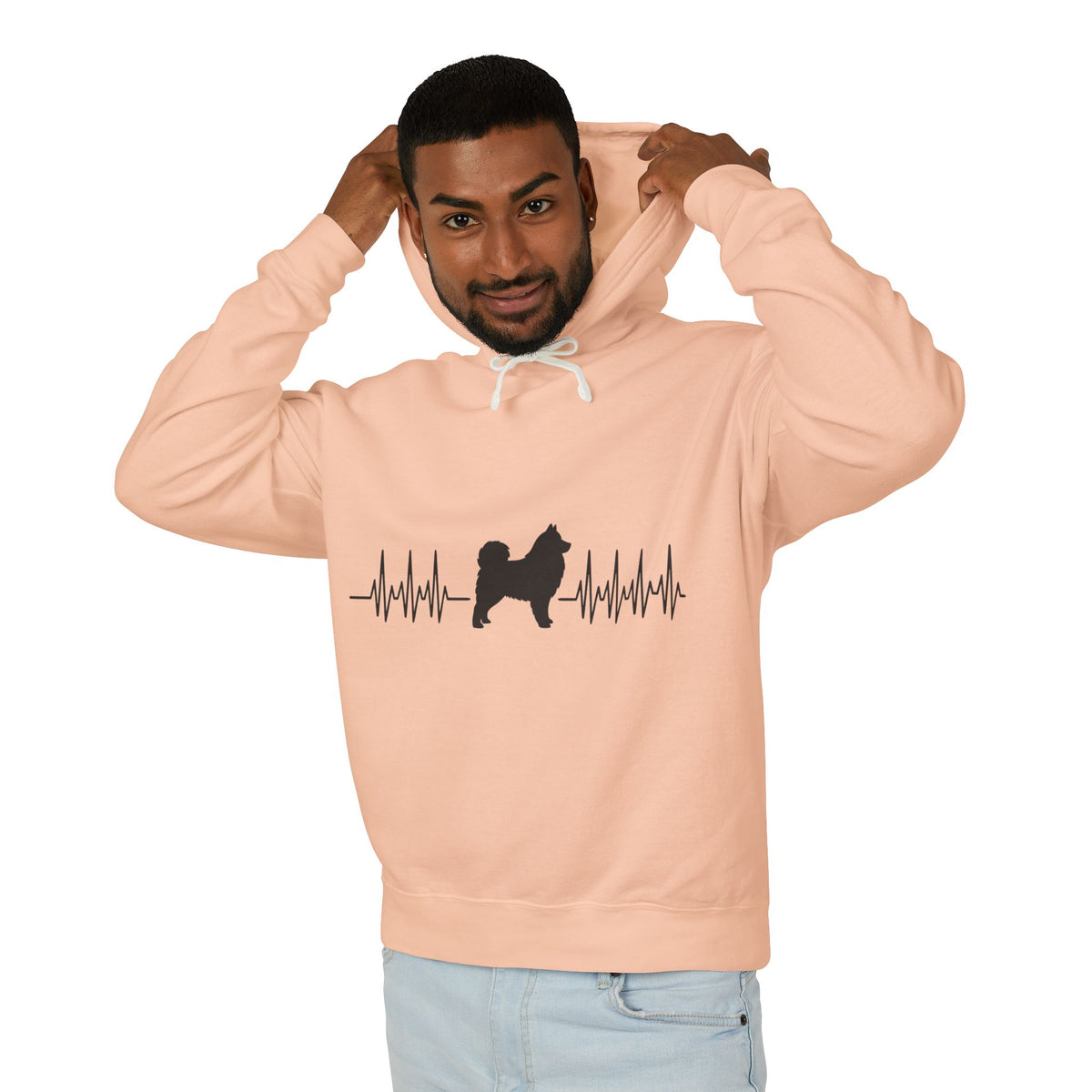 My Heart Beats For Samoyeds Unisex Lightweight Hoodie