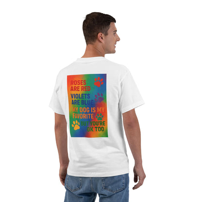 Roses Are Red Dog Men's Short-Sleeve Crewneck Tee