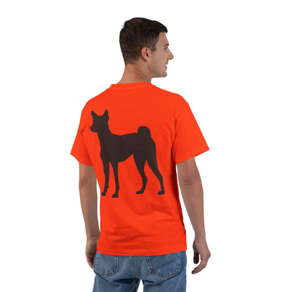 Basenji Silhouette Men's Short-Sleeve Crewneck Tee
