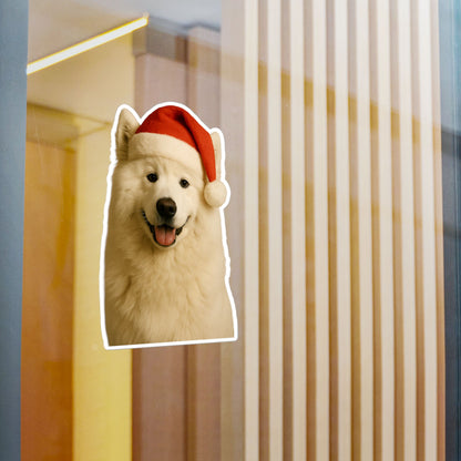 Santa Paws Samoyed Vinyl Decal