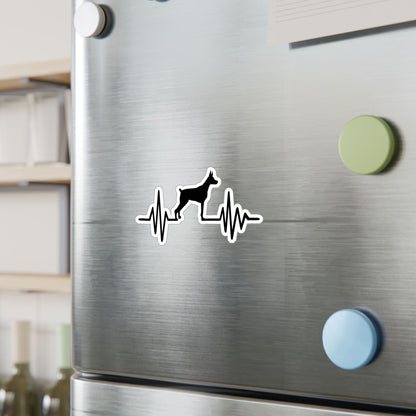 My Heart Beats For Dobermans Vinyl Decal