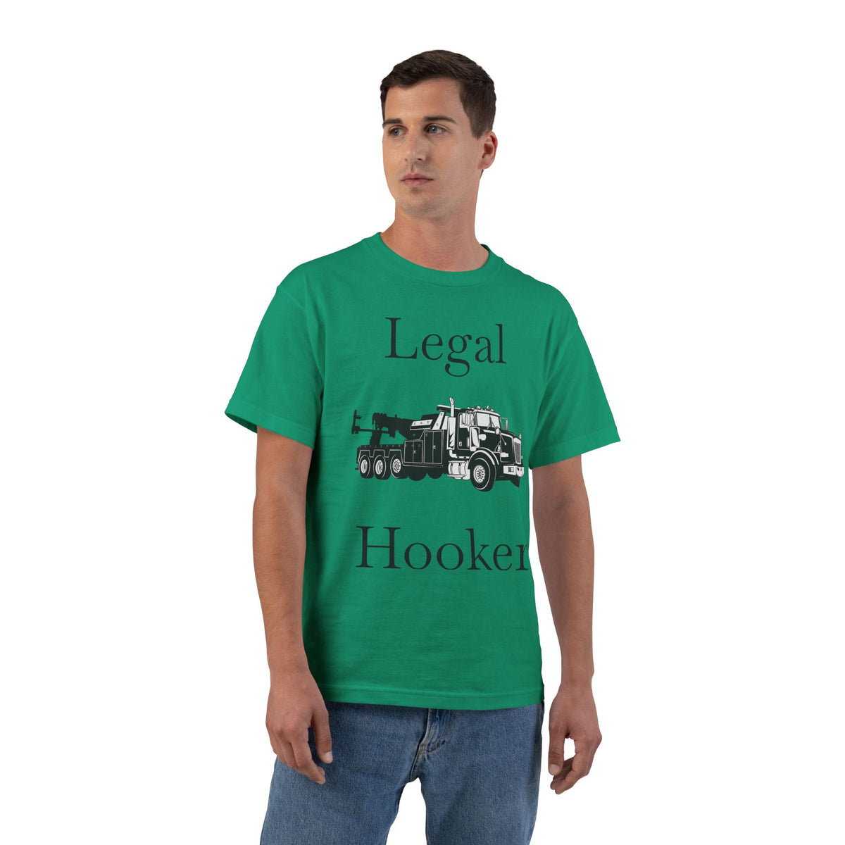 Legal H**ker Heavy Tow Truck Men's Short-Sleeve Crewneck Tee