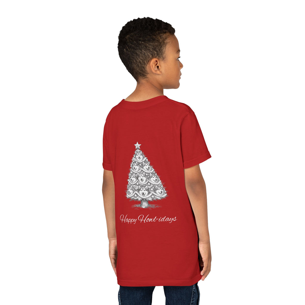 Happy Howl-idays Youth Unisex Short Sleeve Crewneck Tee