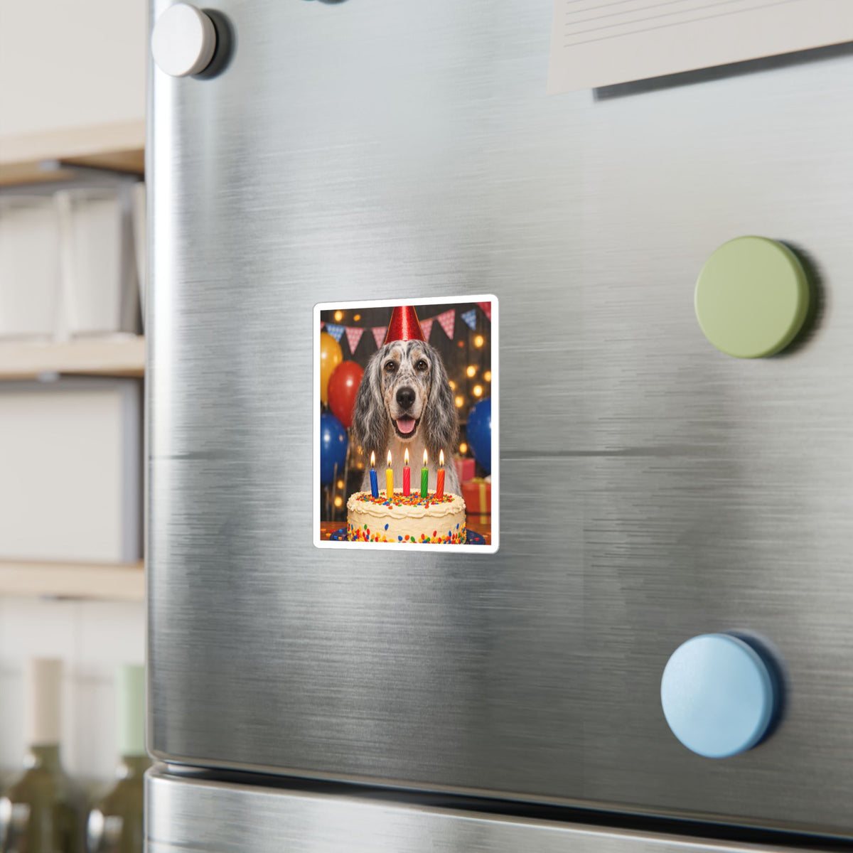 Birthday Buddy English Setter Vinyl Decal