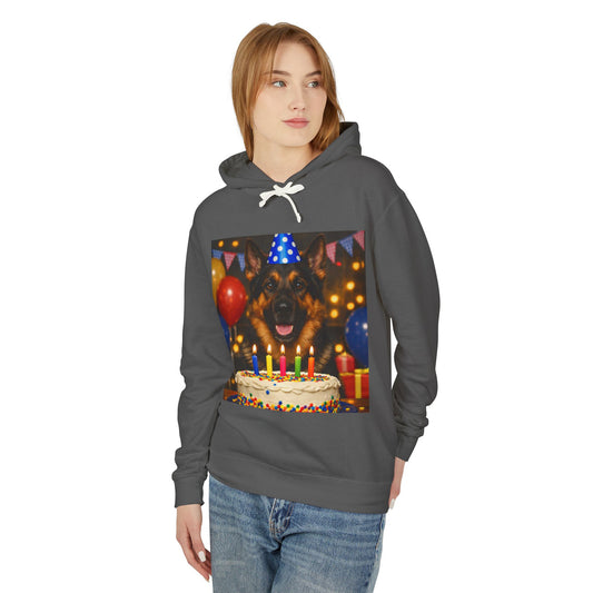 Birthday Buddy German Shepherd Unisex Lightweight Hoodie
