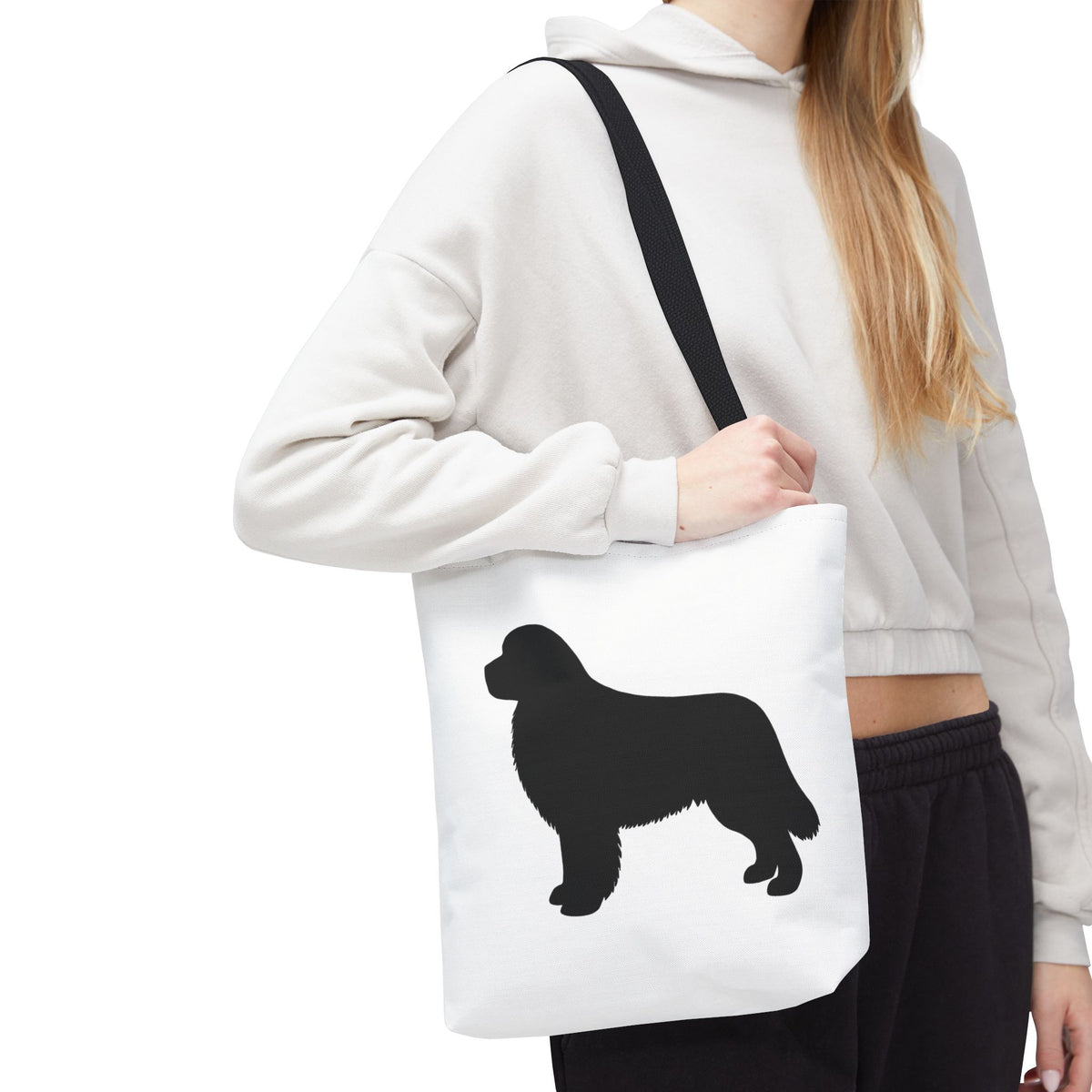 Newfie Silhouette Tote Bag