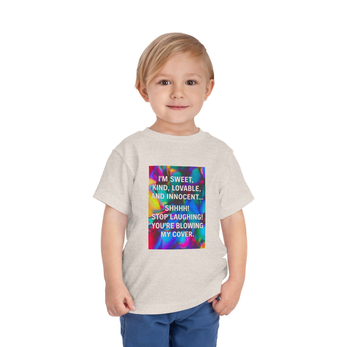 Blowing My Cover Toddler Unisex Short Sleeve Crewneck Tee