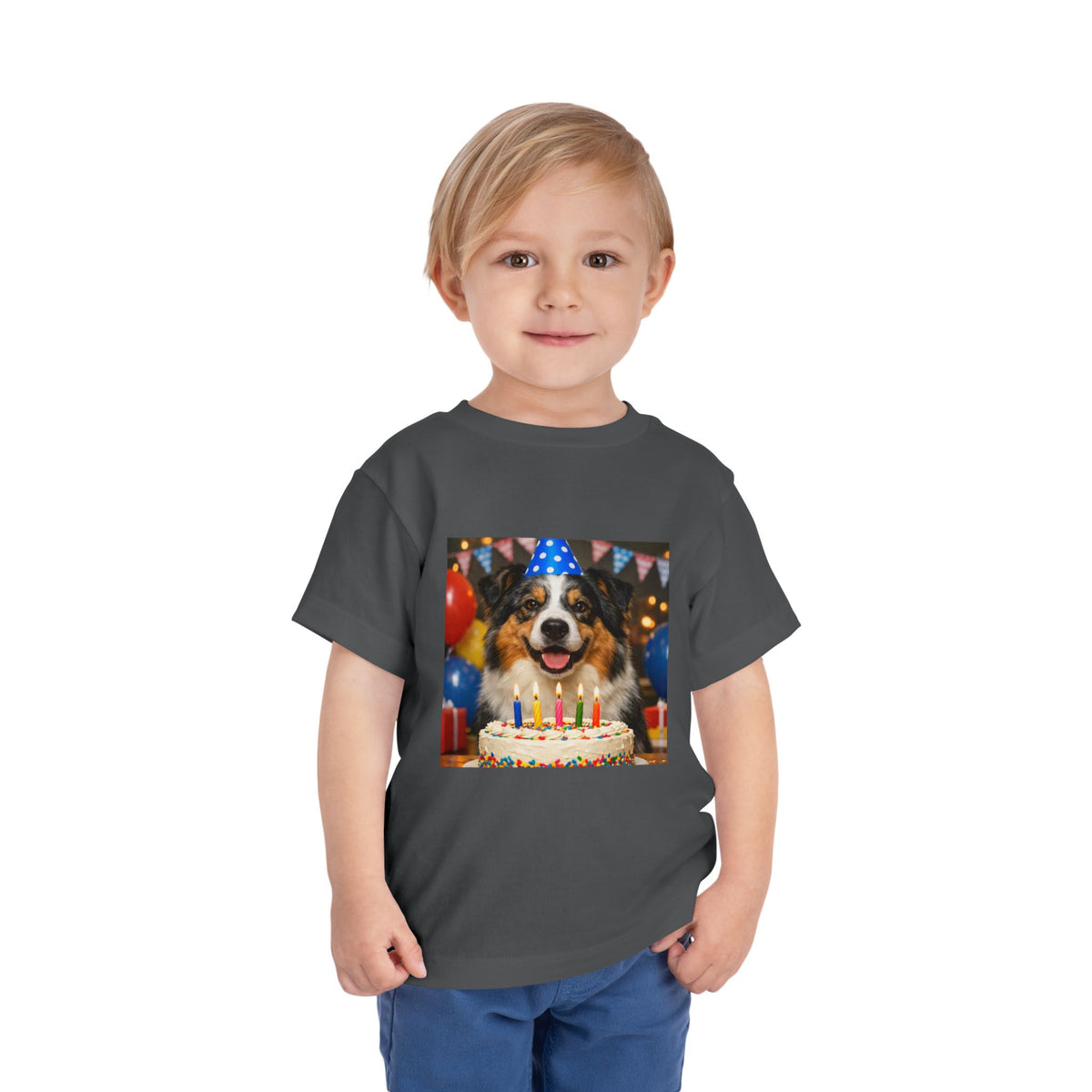 Birthday Buddy Aussie Toddler Unisex Short Sleeve Crewneck Tee