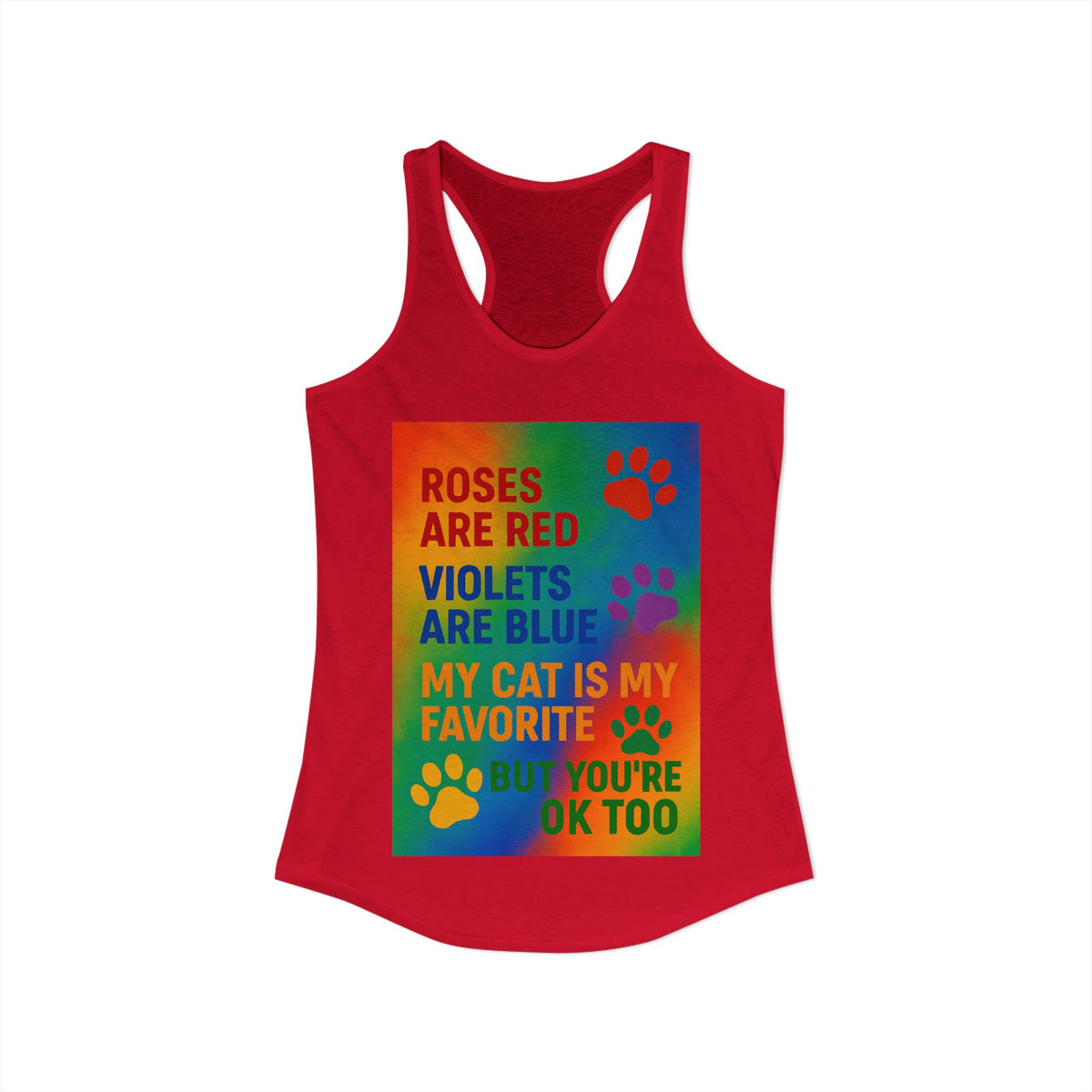 Roses Are Red Cat Women's Racerback Tank
