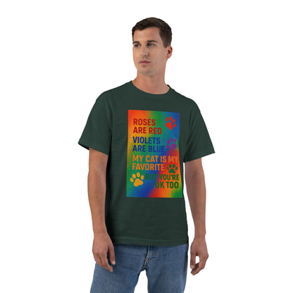 Roses Are Red Cat Men's Short-Sleeve Crewneck Tee
