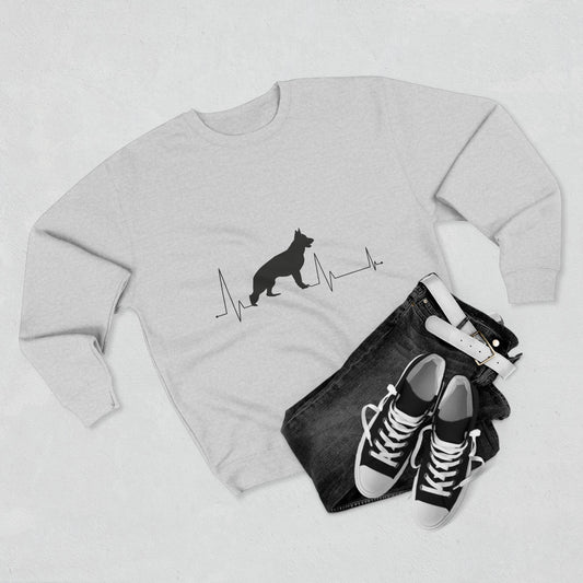 My Heart Beats For German Shepherds Unisex Crewneck Sweatshirt