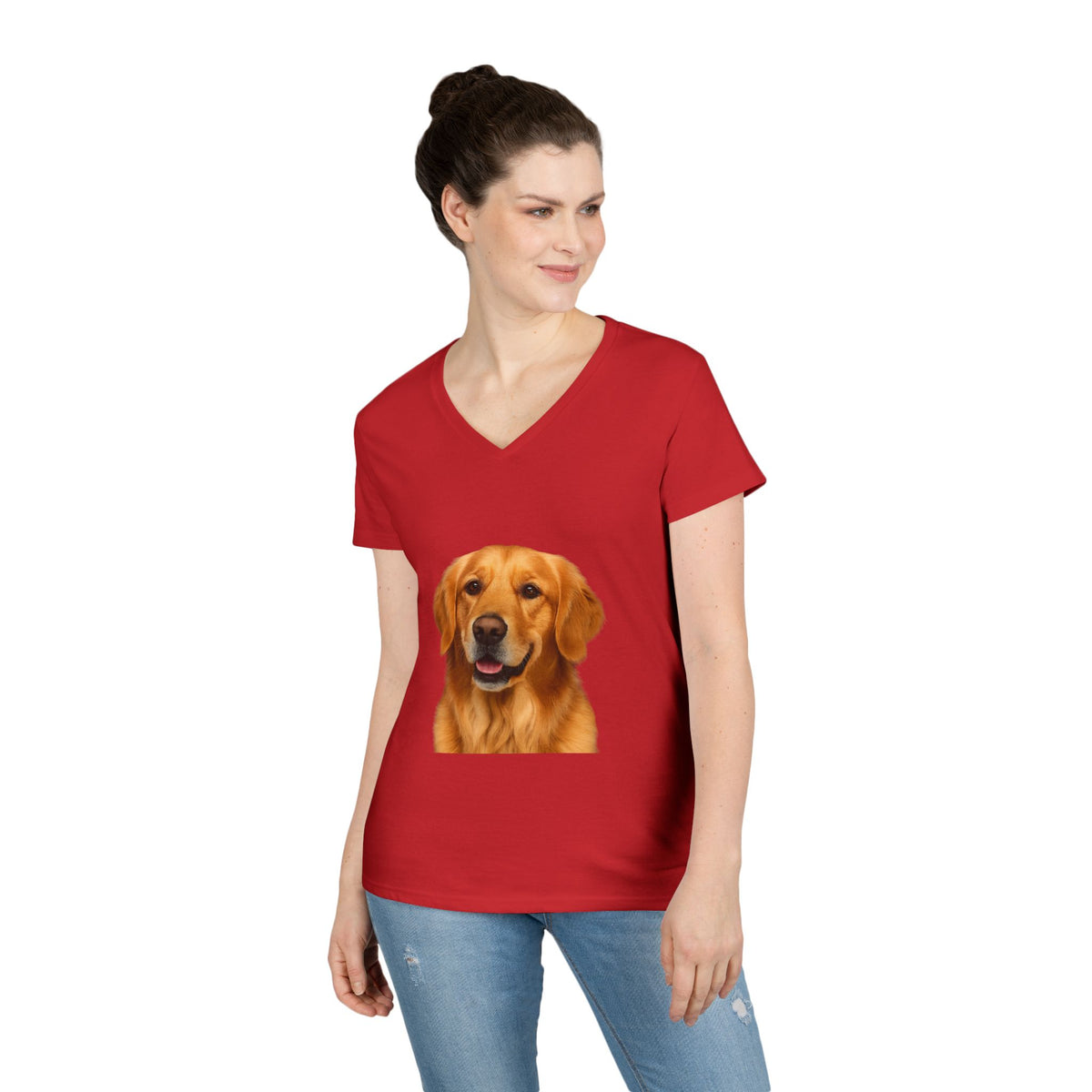 Golden Head Women's V-Neck Tee