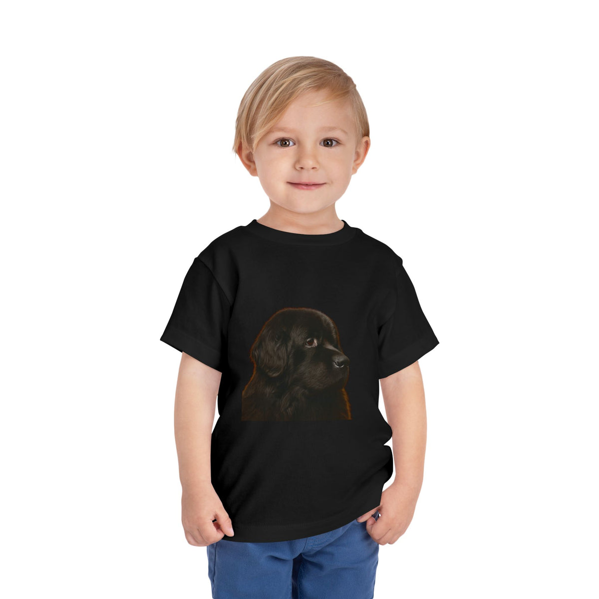 Newfie Head Toddler Unisex Short Sleeve Crewneck Tee