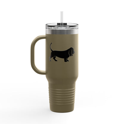 Basset Silhouette Insulated Travel Mug