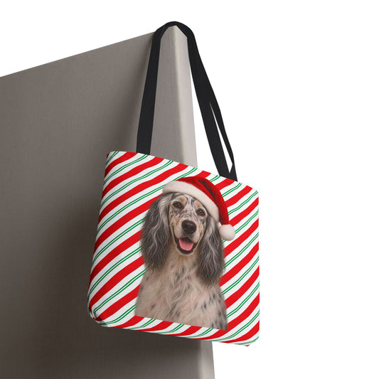 Santa Paws English Setter Tote Bag