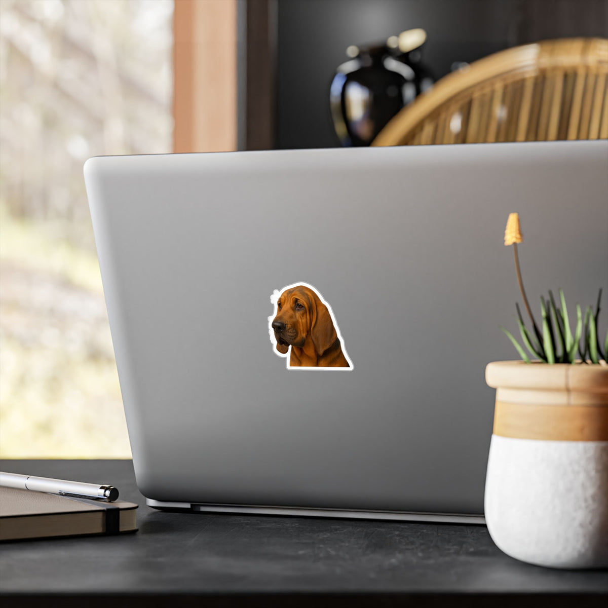 Bloodhound Head Vinyl Decal