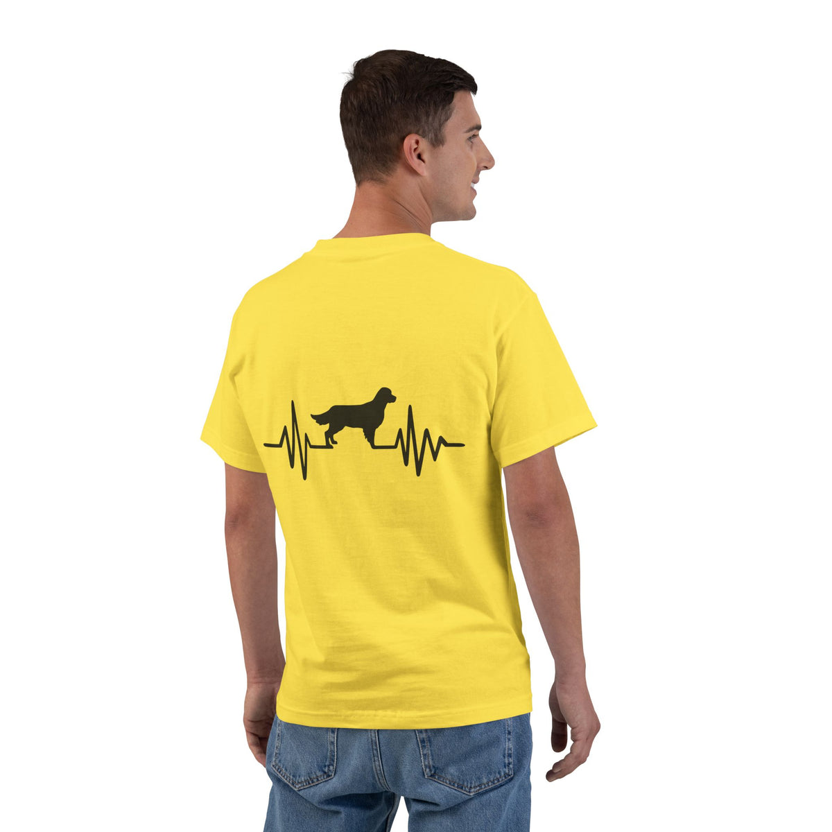 My Heart Beats For Goldens Men's Short-Sleeve Crewneck Tee