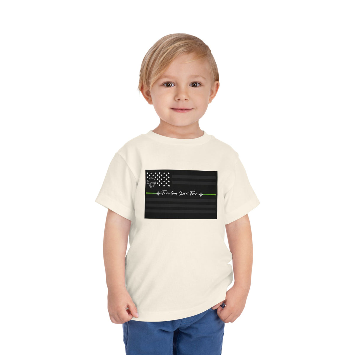 Thin Green Line Toddler Unisex Short Sleeve Crewneck Tee