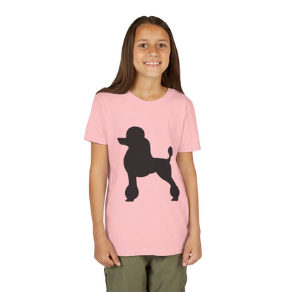 Poodle Silhouette Youth Unisex Short Sleeve Crewneck Tee