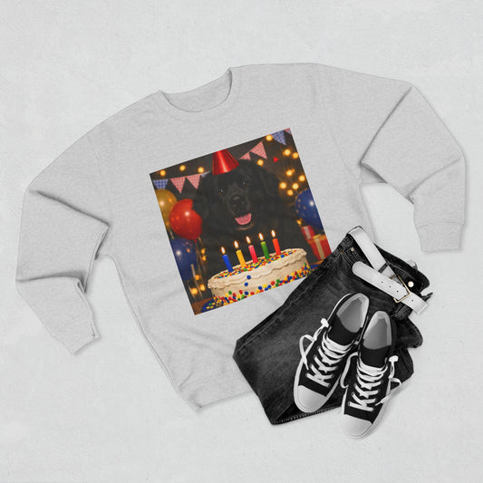 Birthday Buddy Newfie Unisex Crewneck Sweatshirt